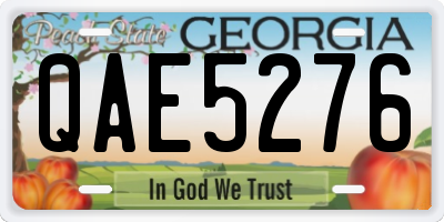 GA license plate QAE5276