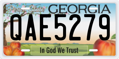 GA license plate QAE5279
