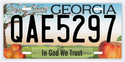 GA license plate QAE5297
