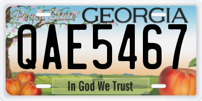 GA license plate QAE5467