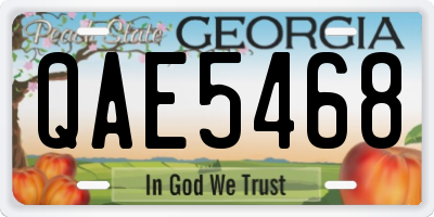 GA license plate QAE5468