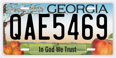 GA license plate QAE5469