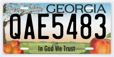 GA license plate QAE5483