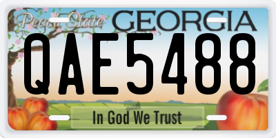 GA license plate QAE5488