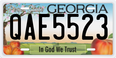 GA license plate QAE5523