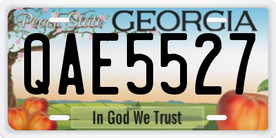 GA license plate QAE5527