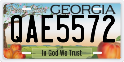 GA license plate QAE5572