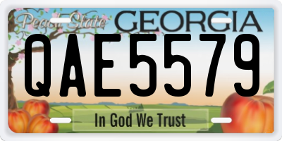 GA license plate QAE5579