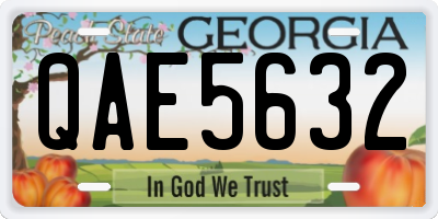 GA license plate QAE5632