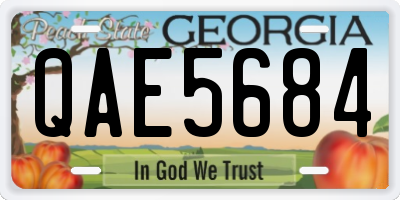 GA license plate QAE5684