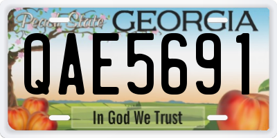 GA license plate QAE5691