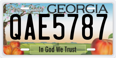 GA license plate QAE5787