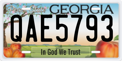 GA license plate QAE5793