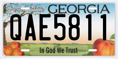 GA license plate QAE5811