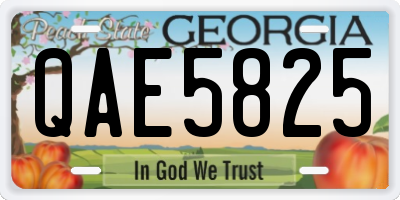GA license plate QAE5825