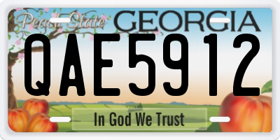 GA license plate QAE5912