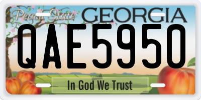 GA license plate QAE5950