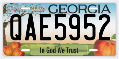 GA license plate QAE5952