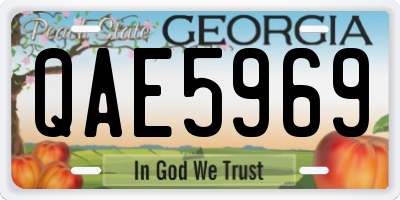 GA license plate QAE5969
