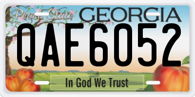 GA license plate QAE6052
