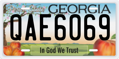 GA license plate QAE6069
