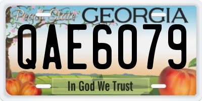 GA license plate QAE6079