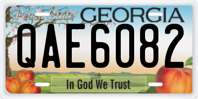 GA license plate QAE6082