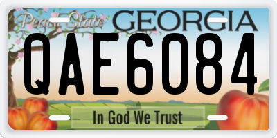 GA license plate QAE6084