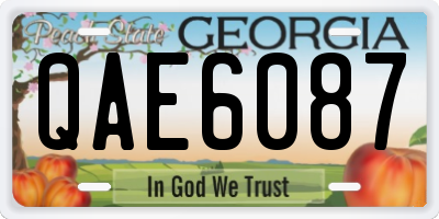 GA license plate QAE6087