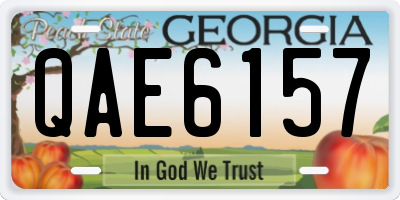 GA license plate QAE6157