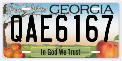 GA license plate QAE6167