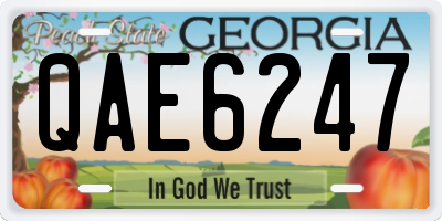 GA license plate QAE6247