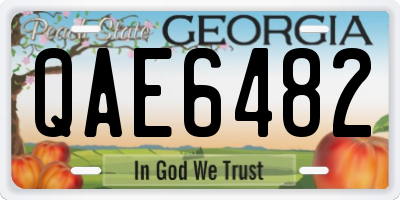 GA license plate QAE6482