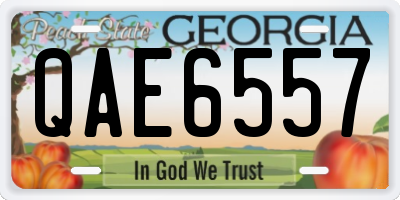 GA license plate QAE6557