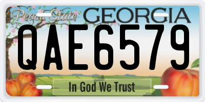 GA license plate QAE6579