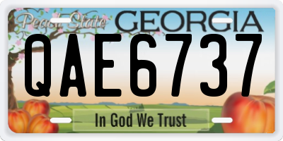 GA license plate QAE6737