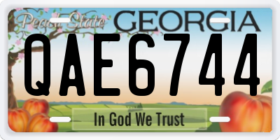 GA license plate QAE6744