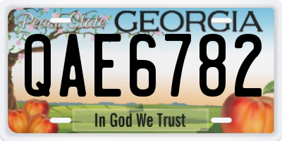 GA license plate QAE6782