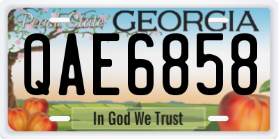 GA license plate QAE6858