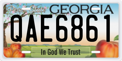 GA license plate QAE6861