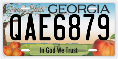 GA license plate QAE6879