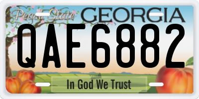 GA license plate QAE6882