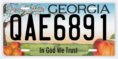 GA license plate QAE6891