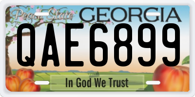 GA license plate QAE6899