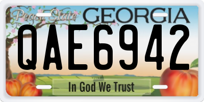 GA license plate QAE6942