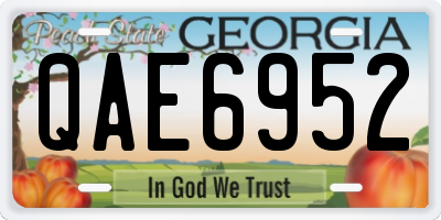 GA license plate QAE6952