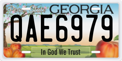 GA license plate QAE6979