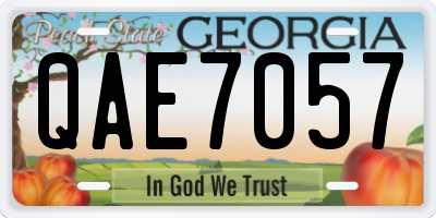 GA license plate QAE7057