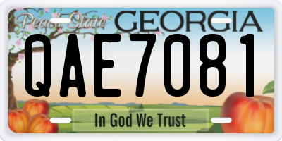 GA license plate QAE7081
