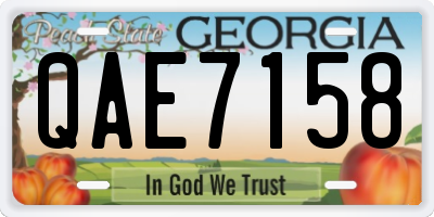 GA license plate QAE7158